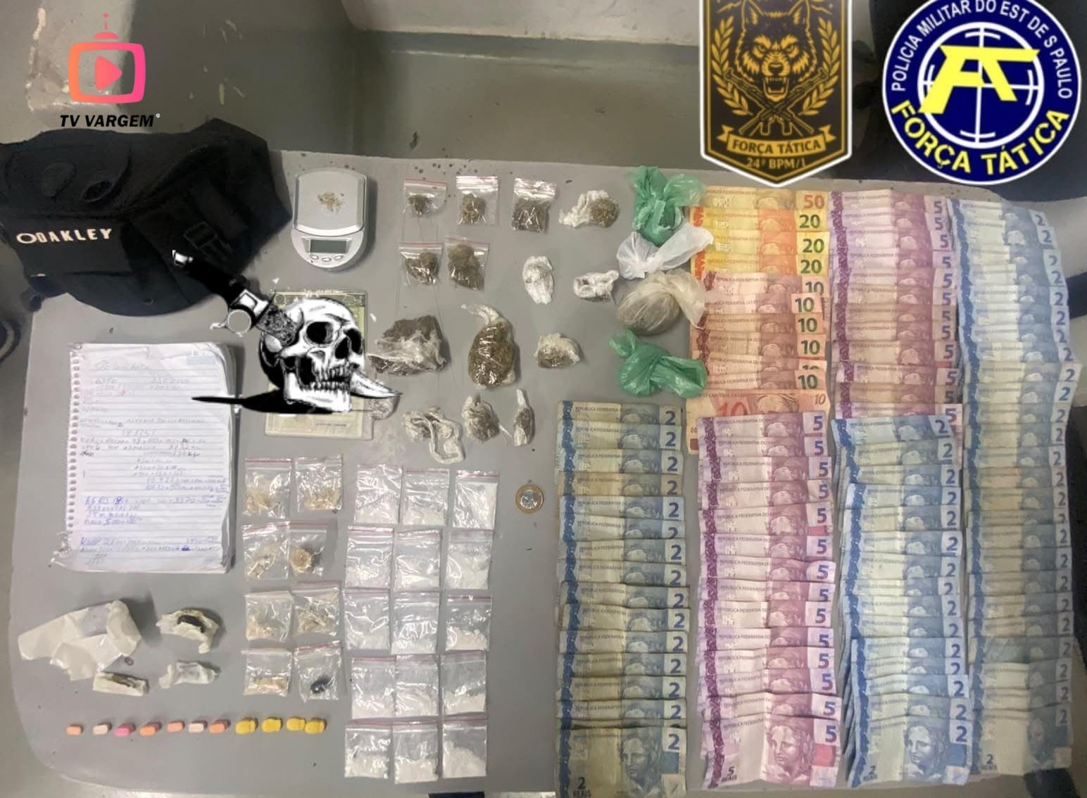 Polícia Militar apreende grande variedade de drogas em residência no bairro Santa Marta, em Vargem Grande do Sul
